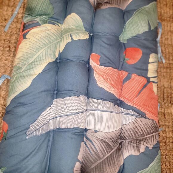 Tropic Floral Indoor/Outdoor Chaise Lounge Cushion with Ties & Top Wrap *Plush* - Picture 5 of 14